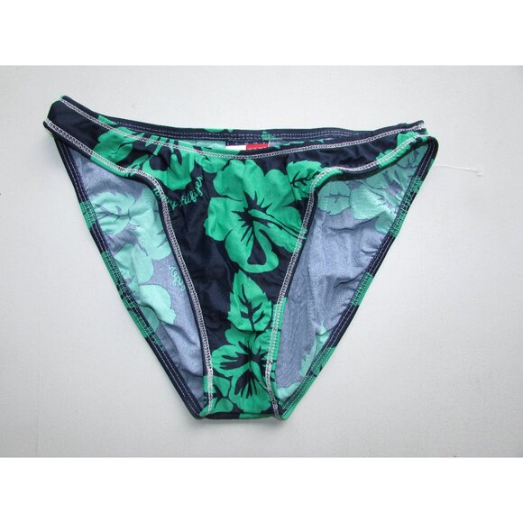 Tommy Hilfiger Blue Tropical Floral Bikini Bottoms - Large - NEW - Picture 1 of 4